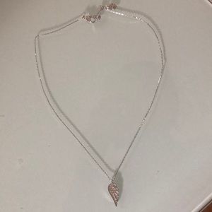 Swarovski angel wing necklace